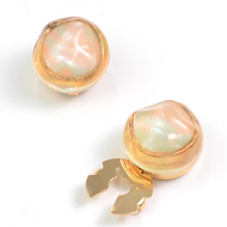 Decorative Shirt Button Covers Resin and Alloy Marbled Cufflinks Clip For Men Women Shirt Dress Jackets Embellishments