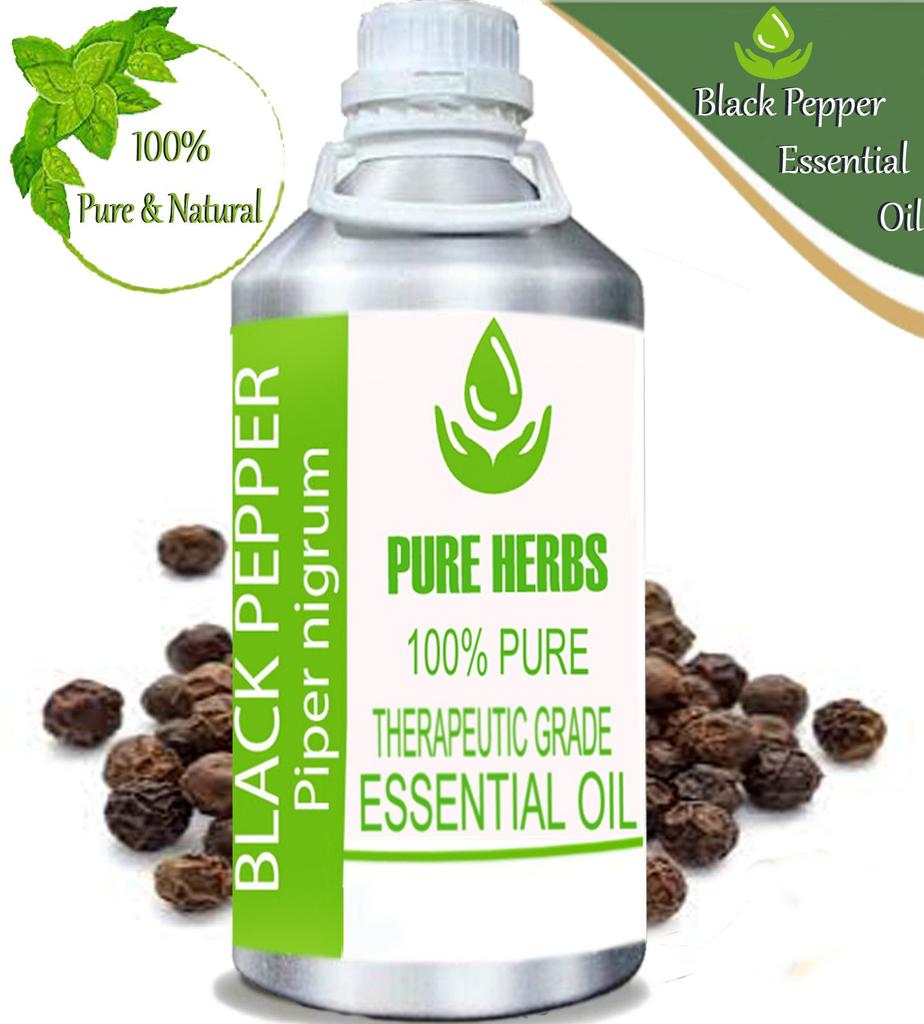 Pure Herbs Black Pepper 100% Pure & Natural Piper Nigrum Essential Oil