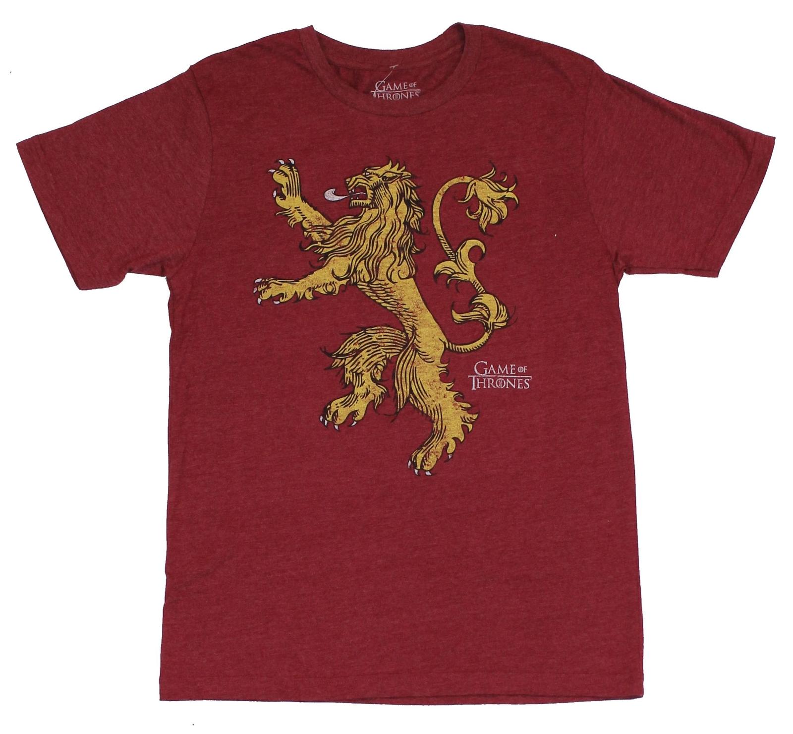 Game of Thrones Adult New T-Shirt - House of Lannister Large Lion Logo S