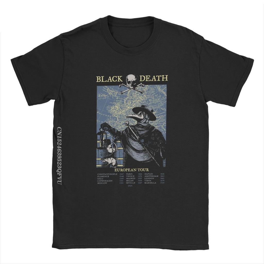 Tricouri Doctorul Ciumei Bărbați Turneu European Moartea Neagră Tricouri Awesome din Bumbac Guler Rotund Topuri Harajuku Imprimeu Tricouri Haine