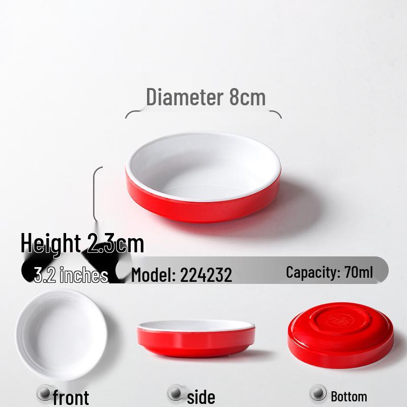 A5 Melamine Imitation Porcelain Small Steamed Vegetable Bowl, Round Plastic Tableware.