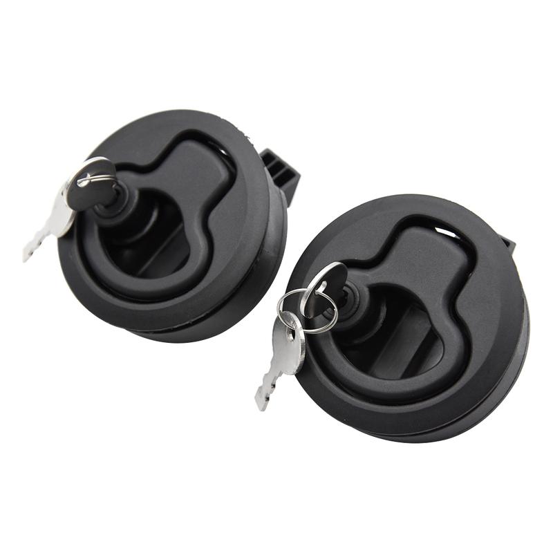 2pcs/set Round Non-locking Handle Flush Boat Marine Latch Cabinet Lift Pull Handle for RV Boat Deck Hatch Lock Stainless Steel