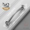 KAK Bright Chrome Furniture Handles Crystal Kitchen Cabinet Handle Zinc Alloy Wardrobe Door Pulls Solid Decorative Door Hardware