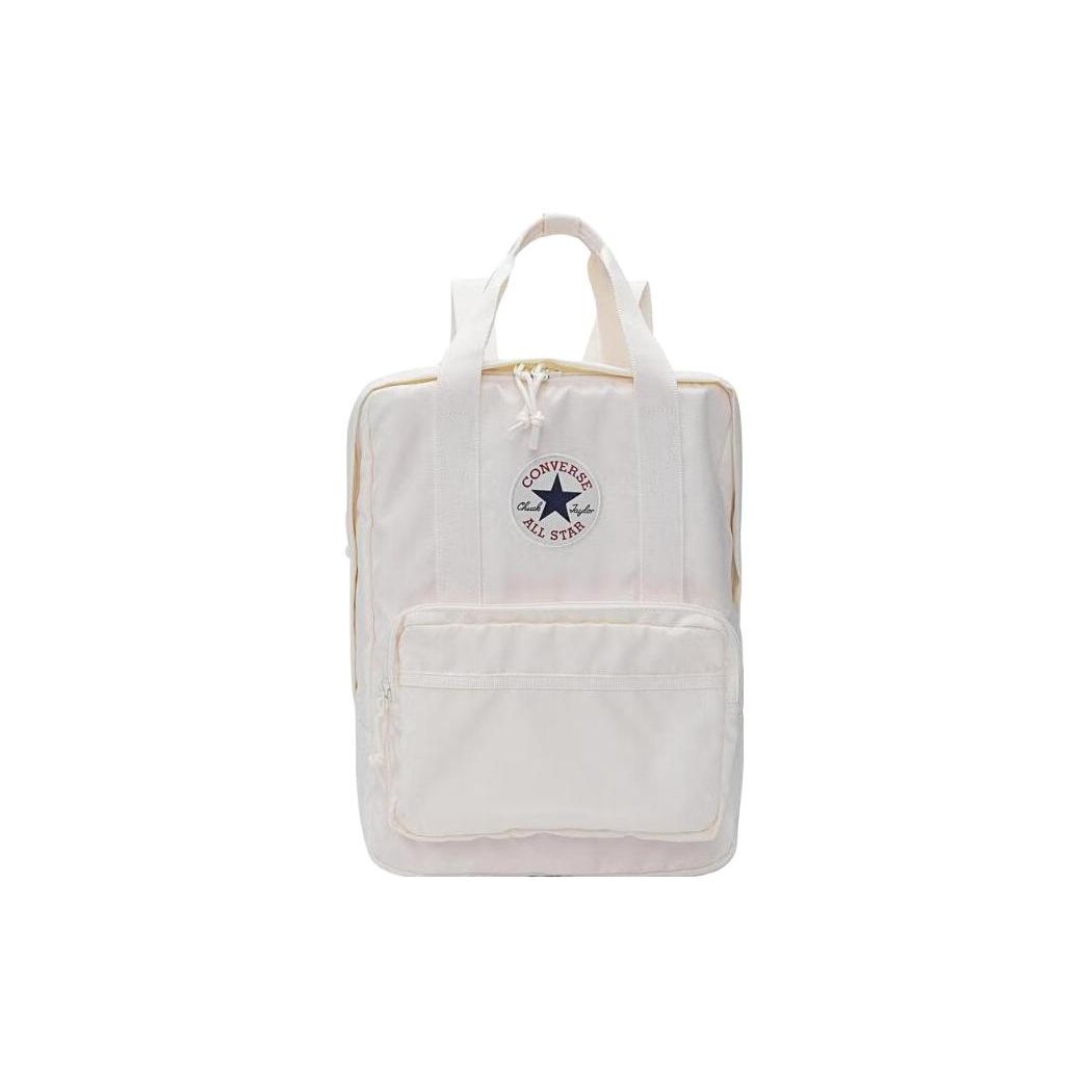 Converse Classic Simple Large Capacity Polyester Backpack Small Unisex backpack White 10026013-A03 White,Small