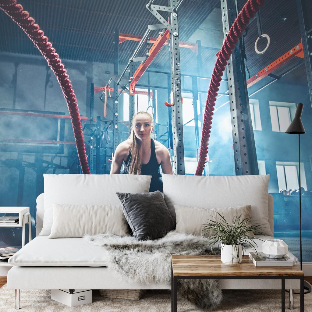 Photomural Woman During Self-Adhesive Mural 315x210