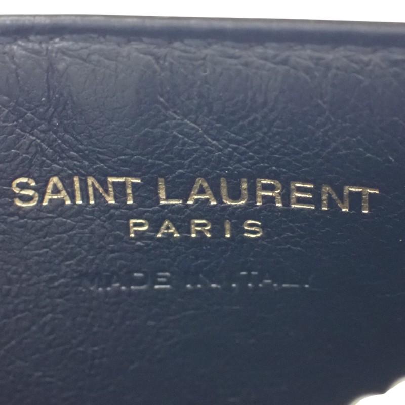 Saint Laurent 611558 Kartlık altın rengi deri Kadın
