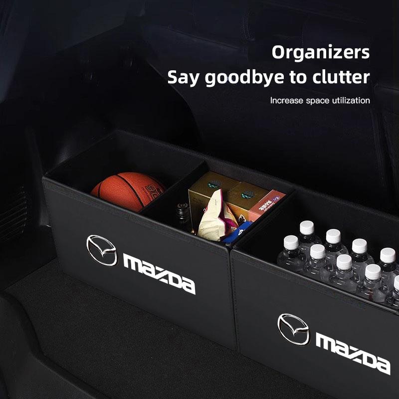 Car Trunk Leather Storage Box Auto Interior Organizer Accessories For Mazda 2 3 6 5 Atenza CX3 CX5 MX5 CX7 Axela CX30 CX90 CX60 Bg1