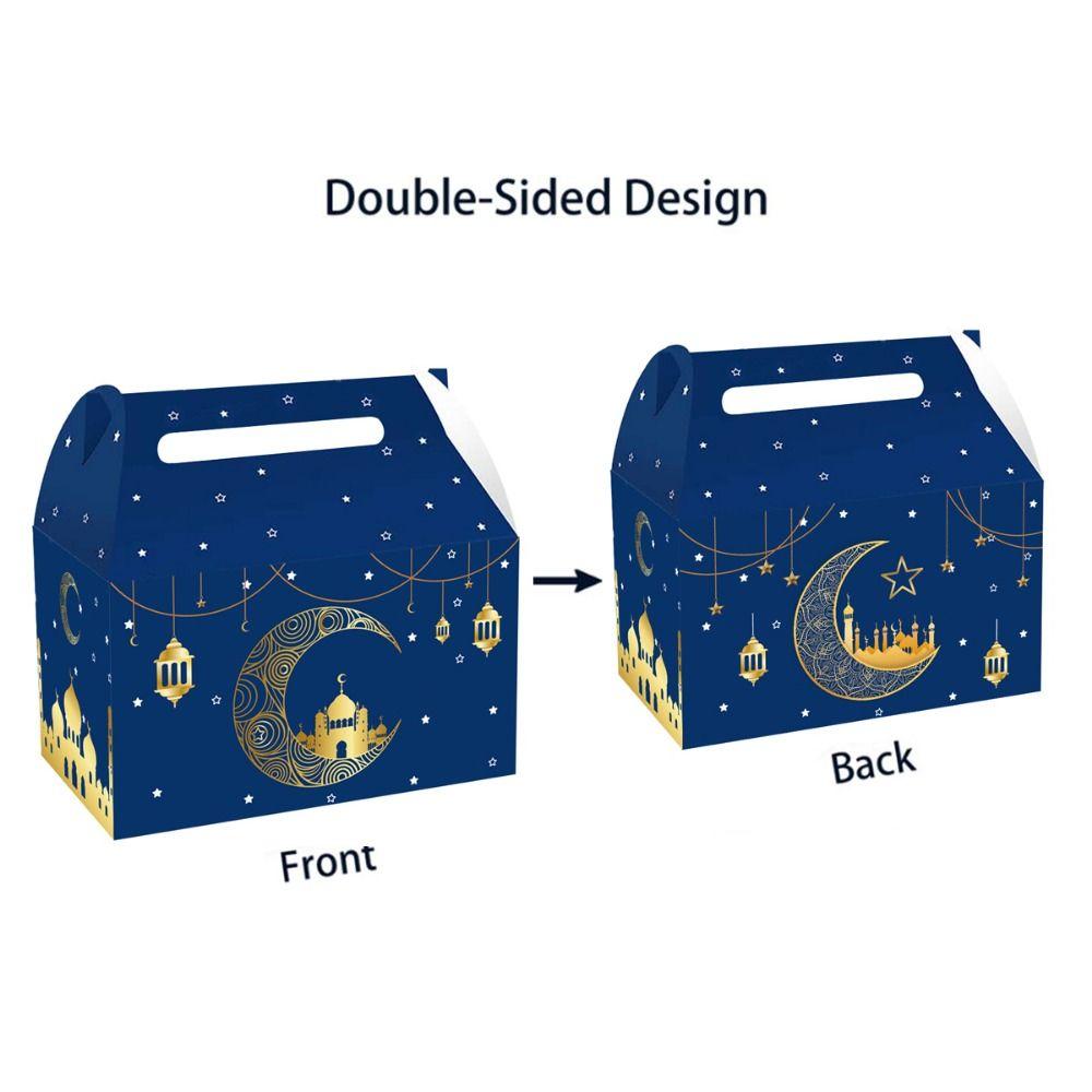 12PCS Multicolor Ramadan Gift Box Paper Packing Box Eid Mubarak Packaging Boxes  Candy Snacks Sugar