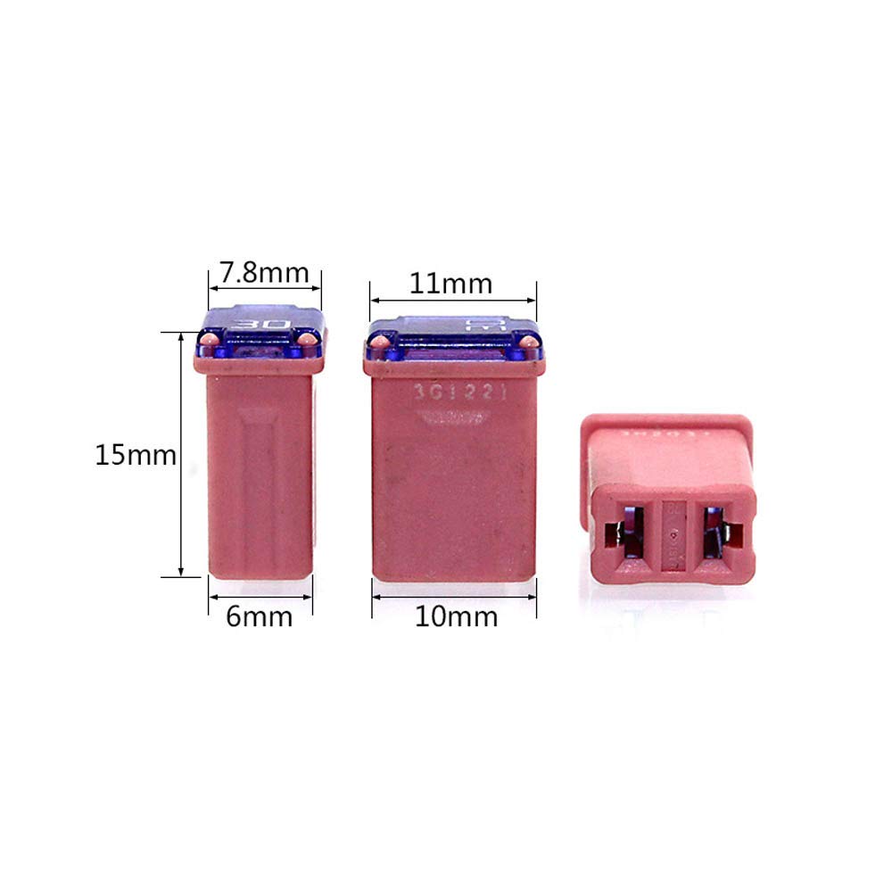 Mcase FMM Fuses Assortment 15 20 25 30 40 Amp Micro Cartridge Fuse 30 Flosser Micro FMM Square Fuse
