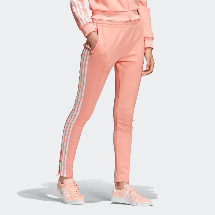 Adidas Originals SST Knitted Sweatpants Women's Gray Pink (Unisex) Sports Pants DV2593