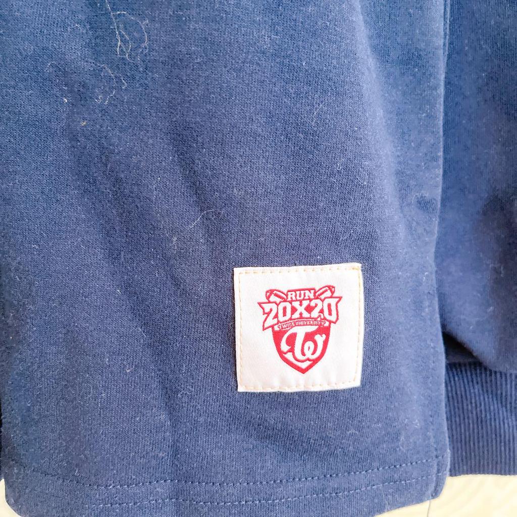 [USED] Like new! TWICE Nayeon NAYEON RUN long-sleeved polo shirt, navy, size XL