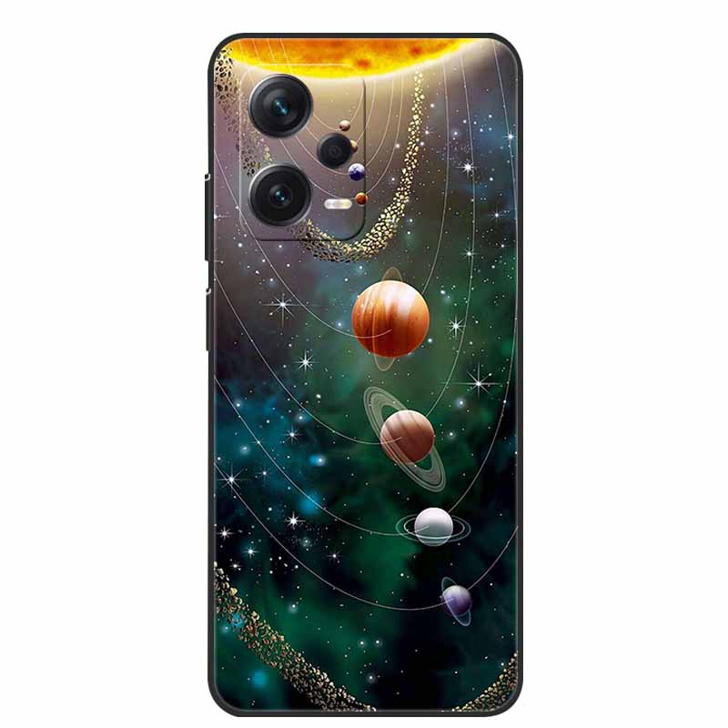Weiche Hülle für Xiaomi Redmi Note 12 Pro 5G Case Schwarz TPU Silikon Hüllen für Redmi Note 12 Turbo 5G / Note12 Pro Plus Pro+ Wolf