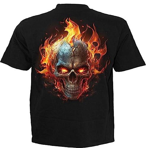 Spiral Night Rider (Unisex Black Short Sleeve TShirts) Large