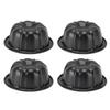 4Pcs Mini Flan Mold Round Pudding Baking Nonstick 4in Pumpkin Cake Pans for Bakery
