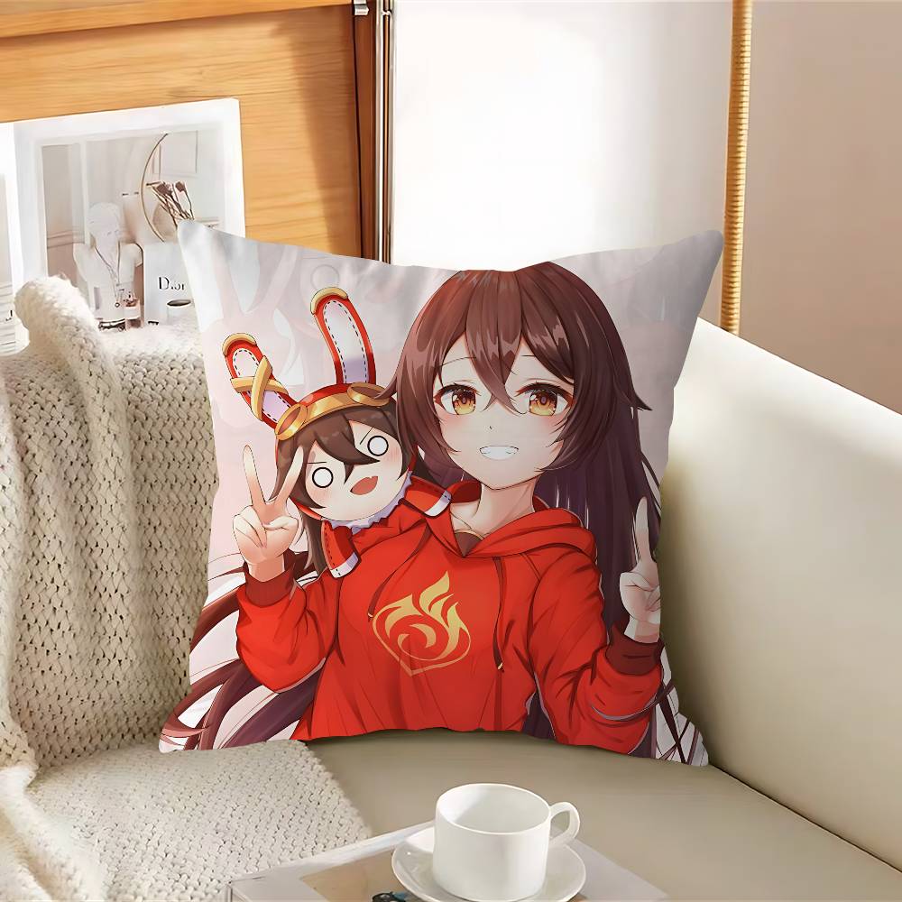 

Amber-S GenshinS Impact Наволочка Съемная Моющаяся Наволочка для Подушки – Всесезонный Мягкий Лен 12x12Inch