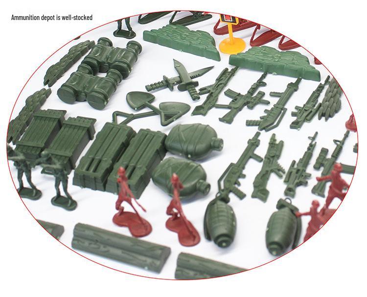 330-Piece Children's Military Toy Set: 4cm Small Soldier Figurines