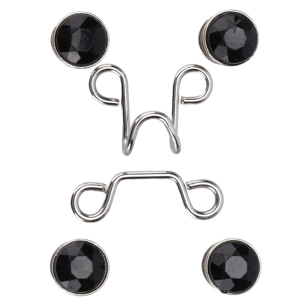16pcs Detachable Card Slot Design Button Pins Reusable Pant Waist Button Waist Tightener  For Jeans