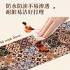 1pcsPVC No-clean Printed Tablecloth Waterproof Oil Resistant and Heat-resistant Desk Mat Geometric Floral Pattern Table Cover
