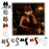Set Mască Teriană Realistă și Coadă, Costum Cosplay Pisică Vulpe de Halloween, Accesorii Costum Blană Artificială Animal de Pluș pentru Petrecere Mascată Comic