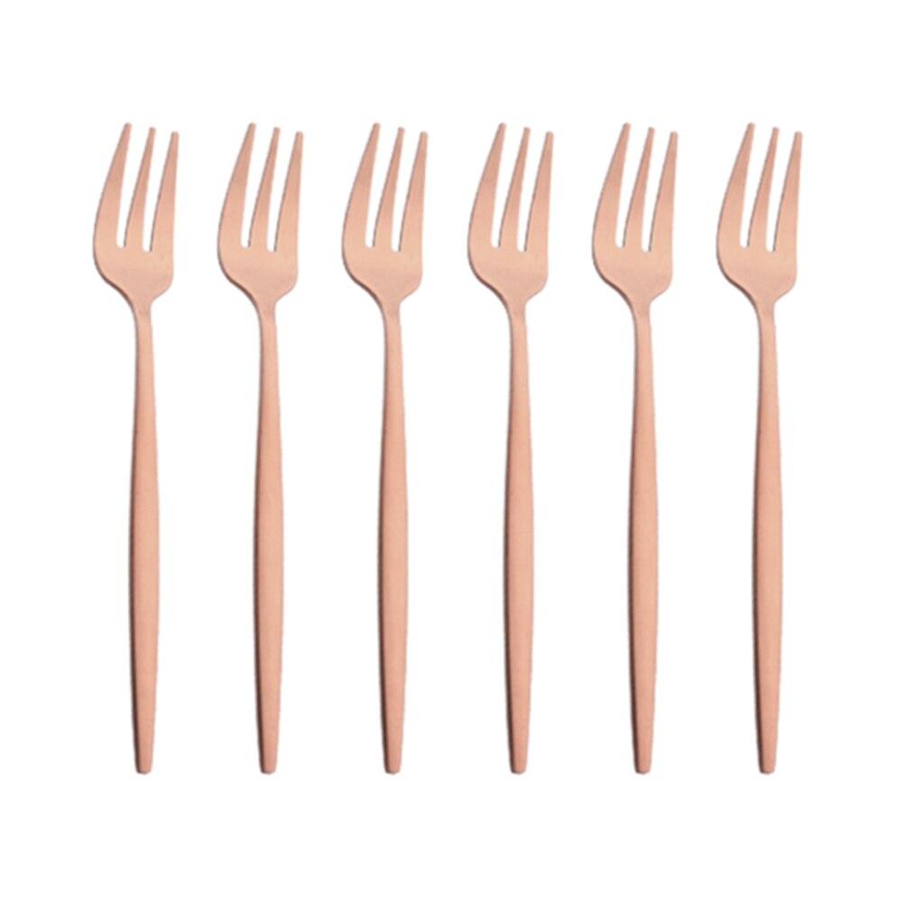 

Вилка для фруктів з нержавіючої сталі. Виделки для торта. Барвисті вилки для чаю. Набір столового посуду. Приналежності для ресторанів для вечірок у готелі. Маленькі виделки. рожевий колір золота
