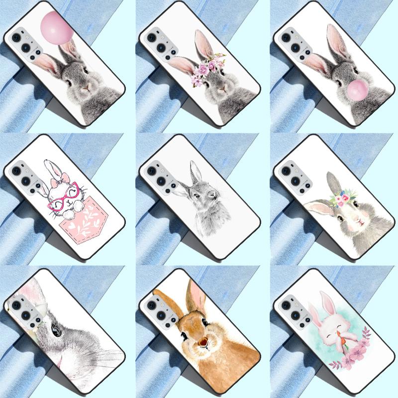 Cute Bunny Rabbit Funda For OnePlus 12R 13 R 12 11 9 10 Pro 8T 9RT 10T OnePlus Nord 4 CE 2 3 Lite N20 N30 Case