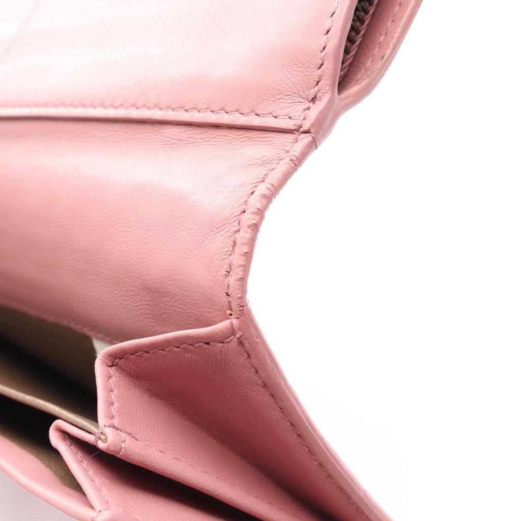Used BOTTEGA VENETA Intrecciato Bifoldpurse Leather Pink Used Women