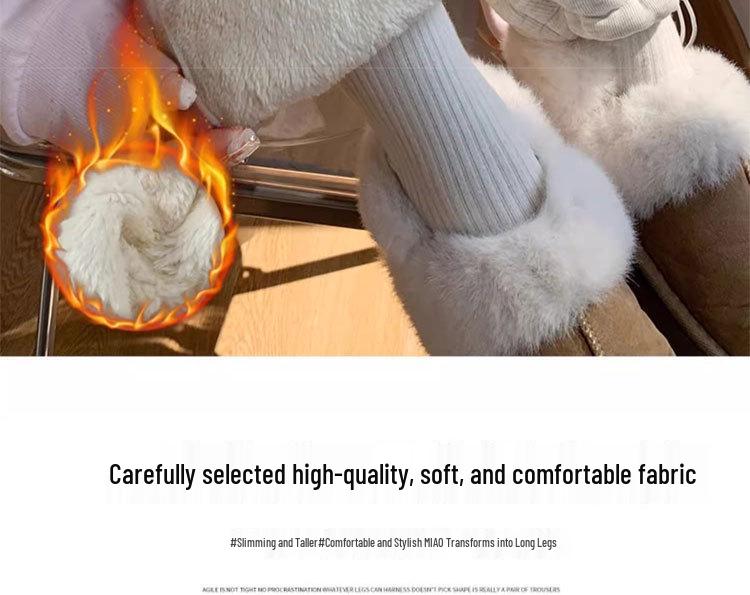 Maternity Lambswool Fleece-Lined Cotton Sweatpants | Autumn/Winter Loose Fit | Cuffed & Wide Leg Styles