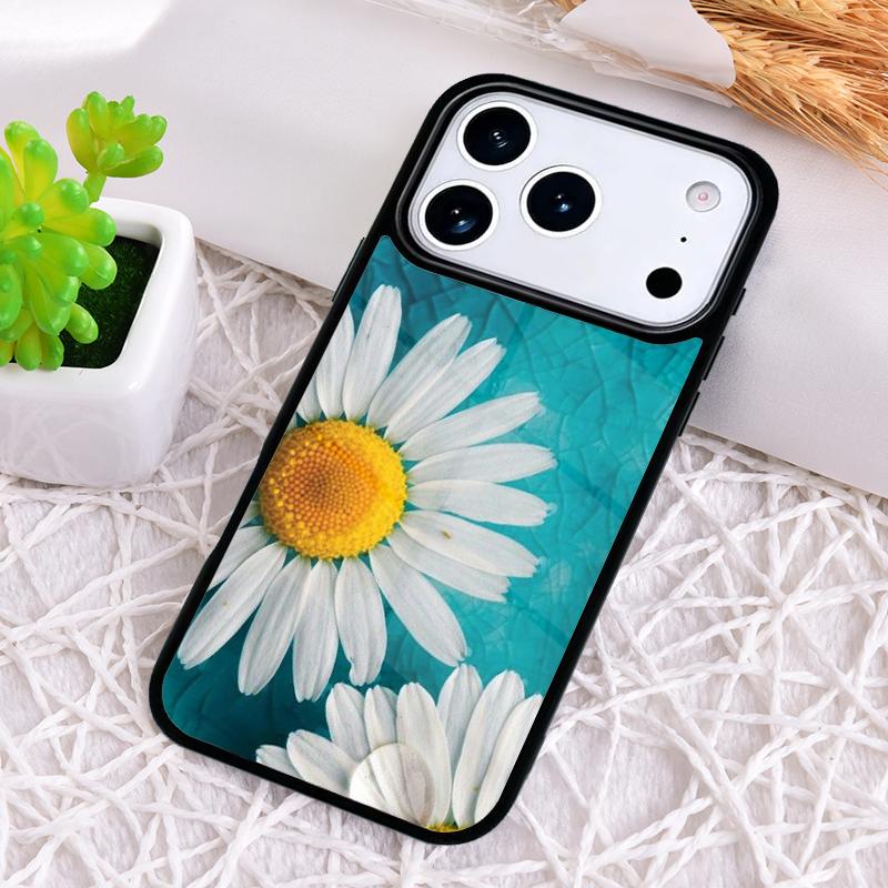 Daisy Flowers Abstract Floral Phone Case for iPhone 17 Air 16 15 11 12 14 13 Pro Max Shockproof Cover