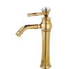 Chrome Basin Faucets Modern Gold Deck Mounted Bathroom Mixer Faucets Black Finish With Diamond High Bathroom Sink Faucet