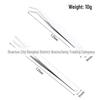 Stainless Steel Tweezers: Thickened Elbow for Eyelash, Bird's Nest, Gardening, Hair, and Telecom Repair.