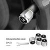 5pcs Car Wheel Valve Cap Dust Protection Cover Theftproof Stem For Toyota 86 Harrier Vellfire Alphard Avensis Rav4