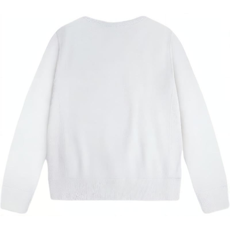 Ralph Lauren Crew Neck Bear Pattern Fleece Sweatshirt Women White 211769528-001