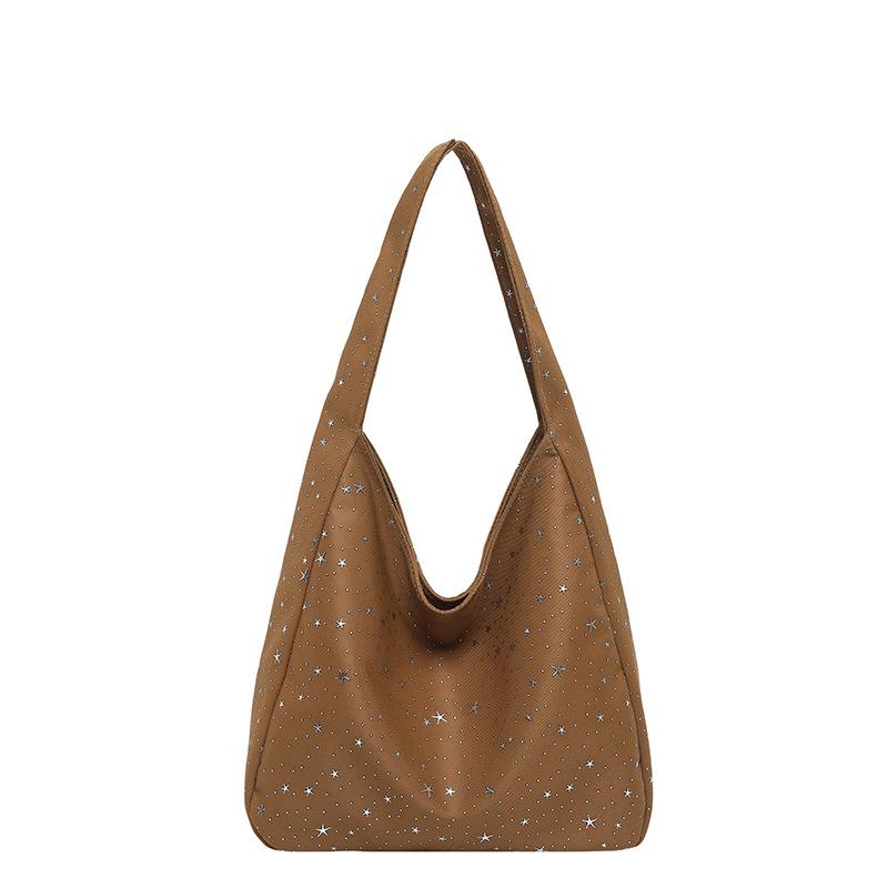 Summer New Star Polka Dot Casual Bag Fashion Korean Sparkling Tray Extra Large Bag Shoulder Commuter Bag