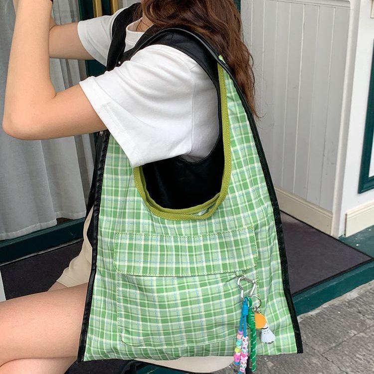 

Fashion Harajuku Leopard Plaid Tote Bag Women Large Capacity Lightweight Shoulder Bag Ladies Daily Casual Versatile Underarm Bag 40x30x3cm