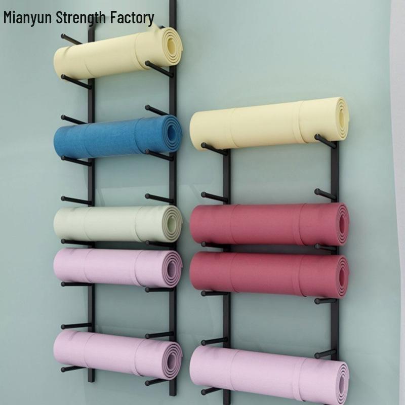 Ścienny Wielopoziomowy Stojak Organizer na Maty do Jogi z Pianki o Dużej Pojemności