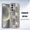 M-Moroccan Tile Phone Case For Samsung S24,30,21,22,23,20 FE,lite,PIus,Ultra,5G,Note,9,10 Transparent Cover
