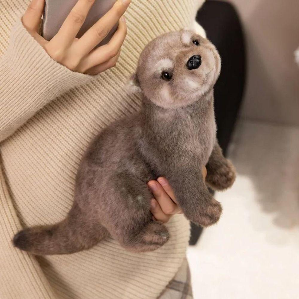 PP-Baumwolle Dickes Otter-Stofftierpuppen Weiches Simulations-Otter-Spielzeugpuppe Heimdekoration