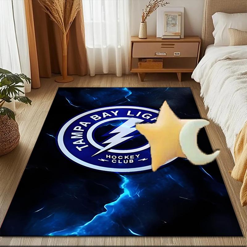 Tampa Bay Hockey Floor Mat for Living Room, Game Rooms, Office, Bedroom, Office Floor Mat Playful Design, Christmas fan gifts