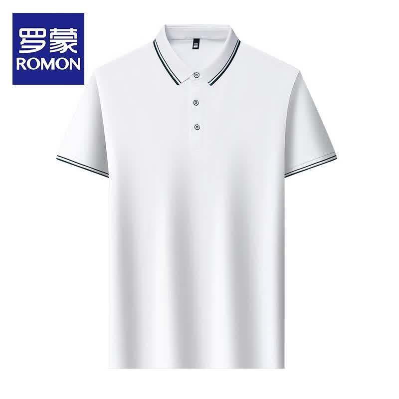 ROMON Men s Premium Business Casual Short Sleeve Polo Shirt XXL