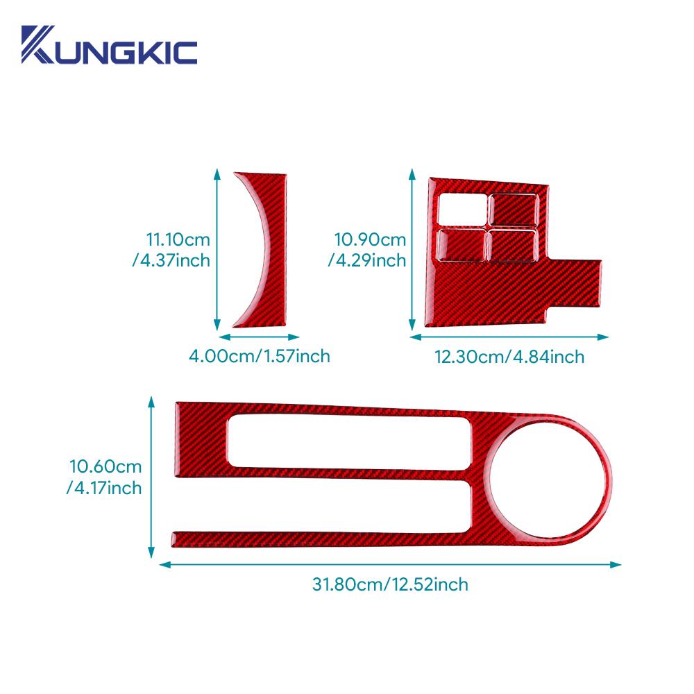 For Toyota Yaris 2006 2007 2008 2009 2010 2011 Real Soft Carbon Fiber Sticker LHD RHD Car Gear Handbrake Water Cup Accessories