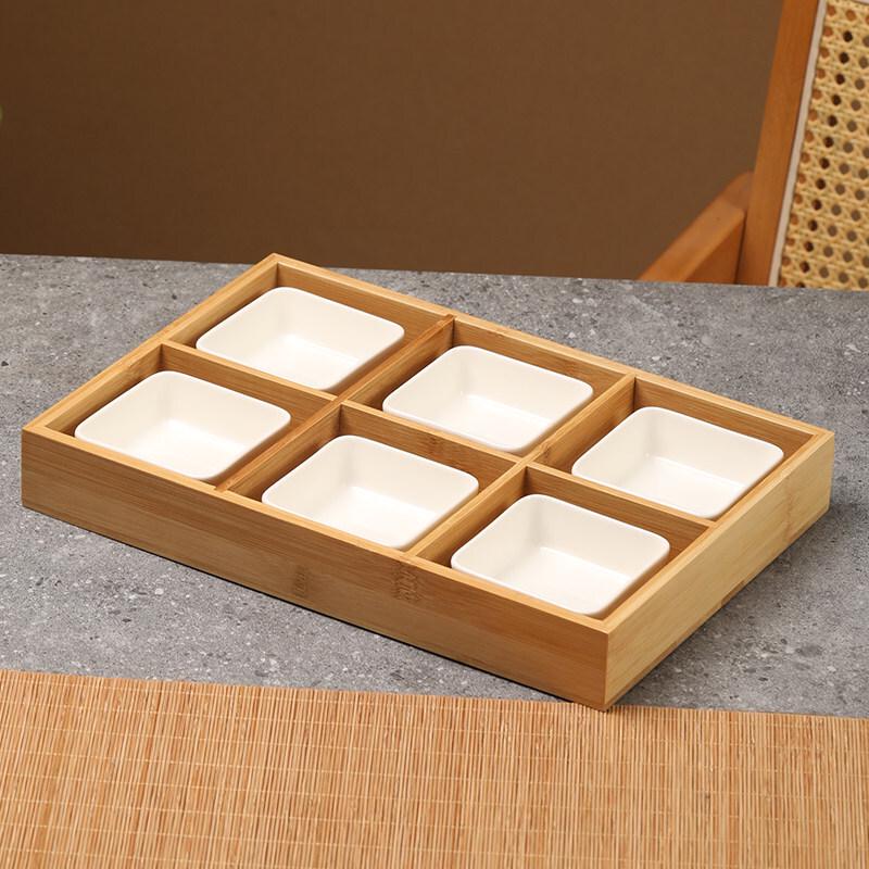 Youde Bamboo Multi-Compartment Serving Tray