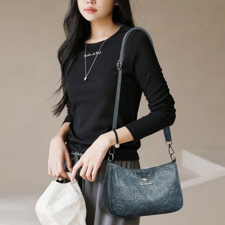 Embossed armpit bag women's shoulder messenger bag