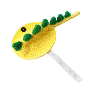 Dinosaur Turtle Costume Adjustable Cute Turtle Sweater Hand-Knitted Warm Apparel for Pet Tortoise Turtle Party Cosplay Costume Photo Shoot Accessory