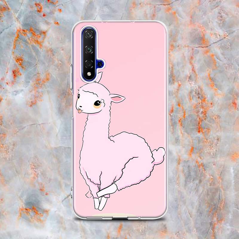 Llama Alpacas Animal Silicone Cover For Honor 20 20S 20E 8 8A Prime 8X MAX 8C 8S 7A 7C 7S Pro Phone Case