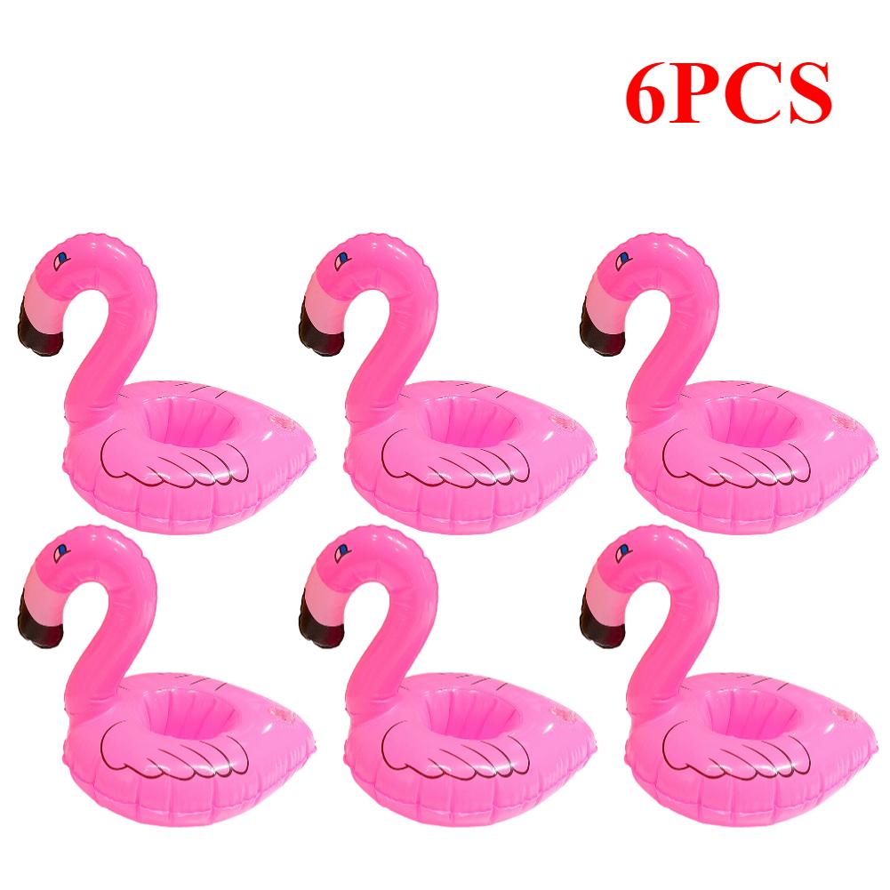 1-20 Pcs Tropical Flamingo Party Decoration Cup Holder Pvc Water Float Inflatable Drink Cup for Adults Pool Drinkware Tray Decor