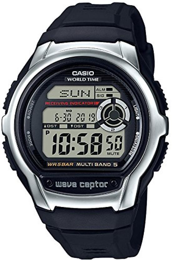 

[Casio] WV-M60-1AJF WV-M60-1AJF Радиоуправляемые часы, совместимые с 5 станциями по всему миру, тип EL-подсветки WV-M60-1AJF, черный