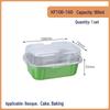 Disposable Aluminum Foil Basque Cake Container with Lid