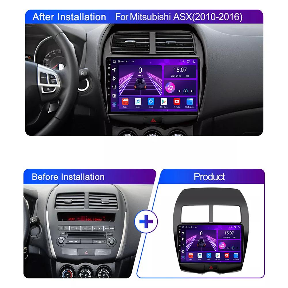 Android Car-Play Car Radio For Mitsubishi ASX 1 2010-2016 Multimedia Player Head Unit Stereo GPS Navigation BT WIFI,8 CORE ,2+32GB