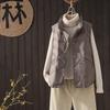 Autumn and Winter Auspicious Cloud White Duck Down Light and Warm Down Vest Women's Stand-up Collar Loose Sleeveless Short Coat