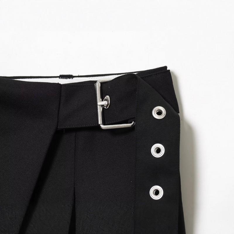 Womens High-Waisted Straight Leg Trousers Casual Trendy Wrap Design Blend Pants